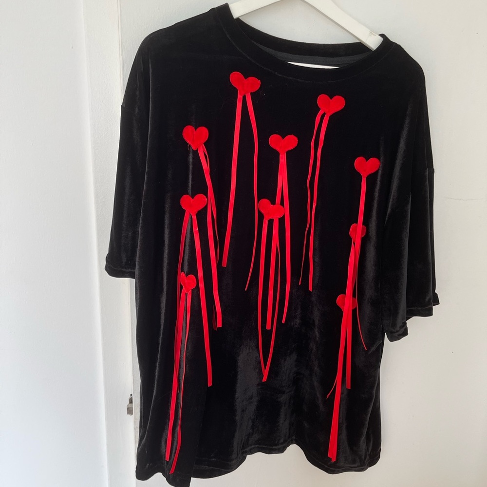 Oversized Velvet Top